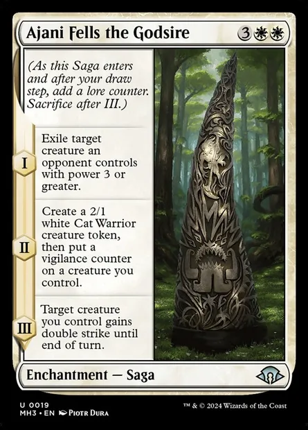 Ajani Fells the Godsire, Magic card MH3 19 — Modern Horizons 3 set