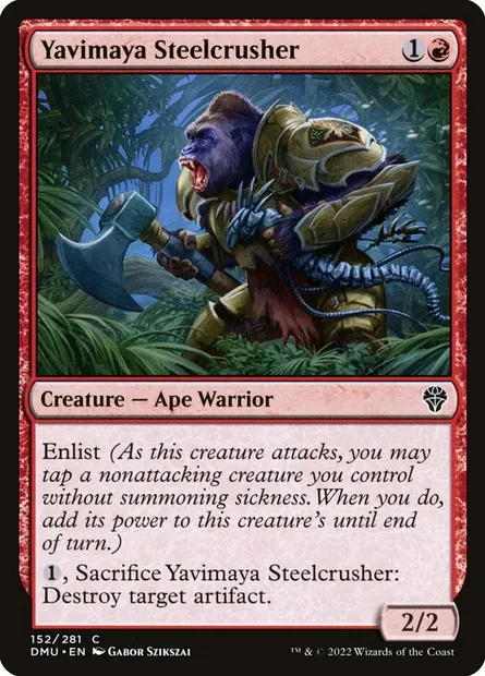 Yavimaya Steelcrusher, Magic card DMU 152 — Dominaria United set