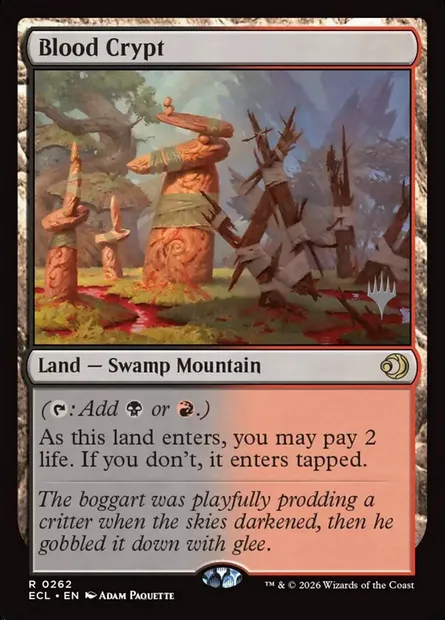 Blood Crypt, Magic card PECL 262p — Lorwyn Eclipsed Promos set