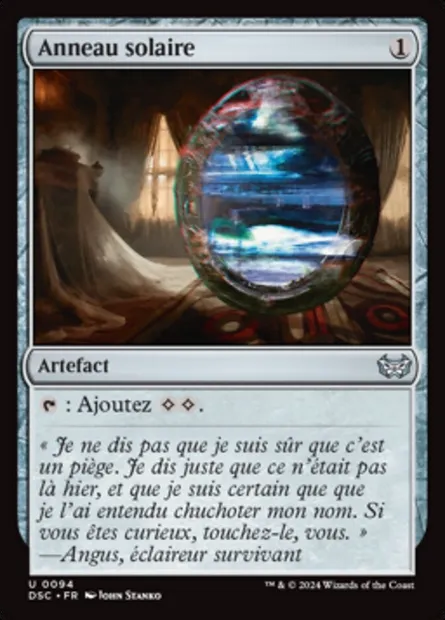 Anneau solaire, carte Magic DSC 94 — extension Duskmourn: House of Horror Commander