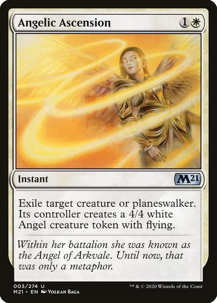 Angelic Ascension, Magic card M21 3 — Core Set 2021 set