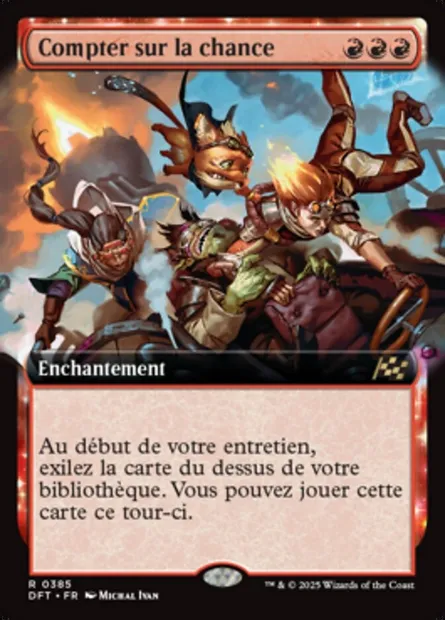 Compter sur la chance, carte Magic DFT 385 — extension Aetherdrift