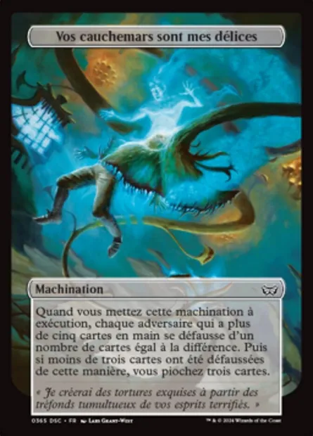 Vos cauchemars sont mes délices, carte Magic DSC 365 — extension Duskmourn: House of Horror Commander