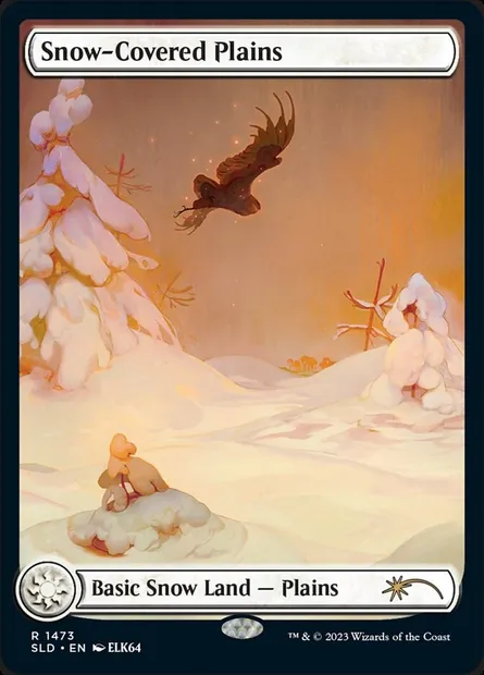 Plaine enneigée, carte Magic SLD 1473 — extension Secret Lair Drop
