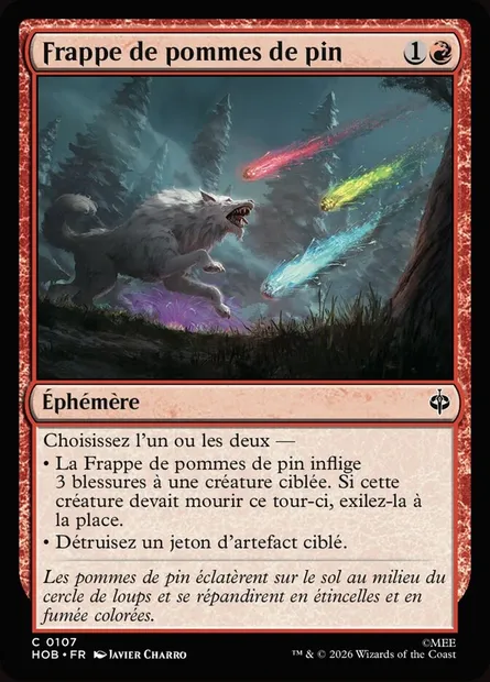 Frappe de pommes de pin, carte Magic HOB 107 — extension The Hobbit