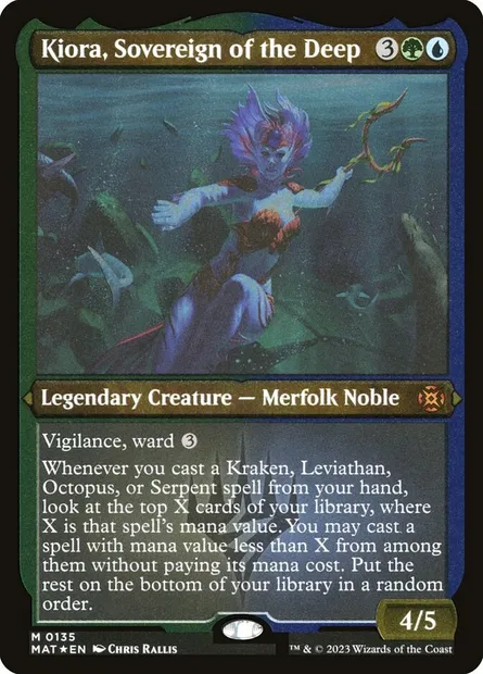 Kiora, Sovereign of the Deep, Magic card MAT 135 — March of the Machine: The Aftermath set
