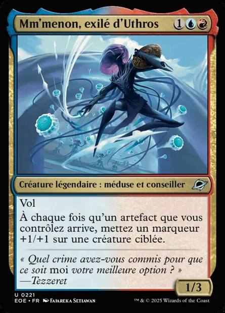 Mm'menon, exilé d'Uthros, carte Magic EOE 221 — extension Edge of Eternities