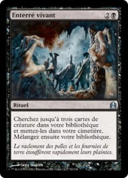 Enterré vivant, carte Magic CMD 74 — extension Commander 2011