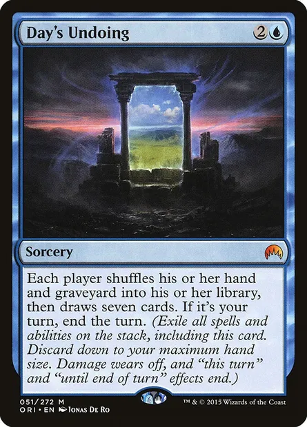 Day's Undoing, Magic card ORI 51 — Magic Origins set