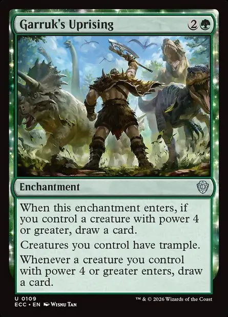 Garruk's Uprising, Magic card ECC 109 — Lorwyn Eclipsed Commander set