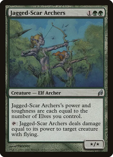 Jagged-Scar Archers, Magic card LRW 222 — Lorwyn set