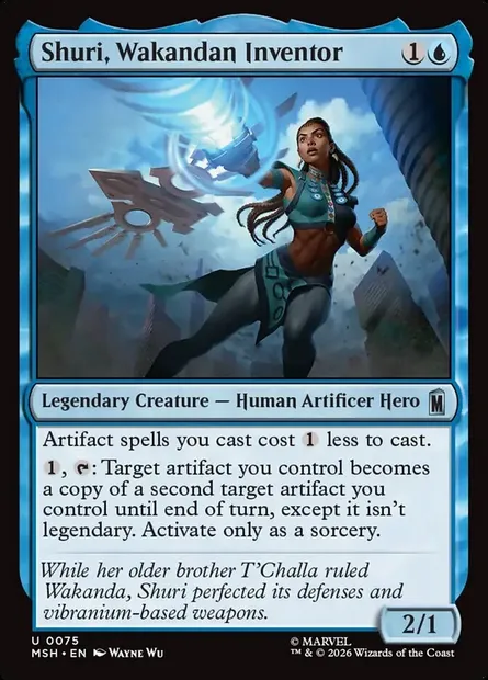 Shuri, Wakandan Inventor, Magic card MSH 75 — Marvel Super Heroes set
