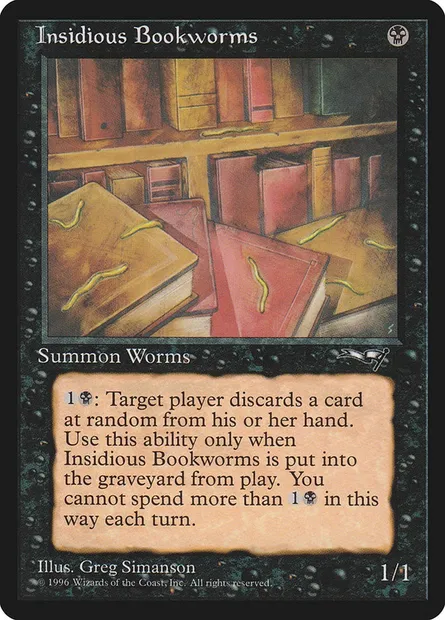 Insidious Bookworms, Magic card ALL 51a — Alliances set