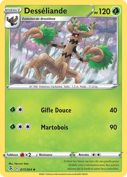 Desséliande, carte Pokémon FST 17 — extension Poing de Fusion