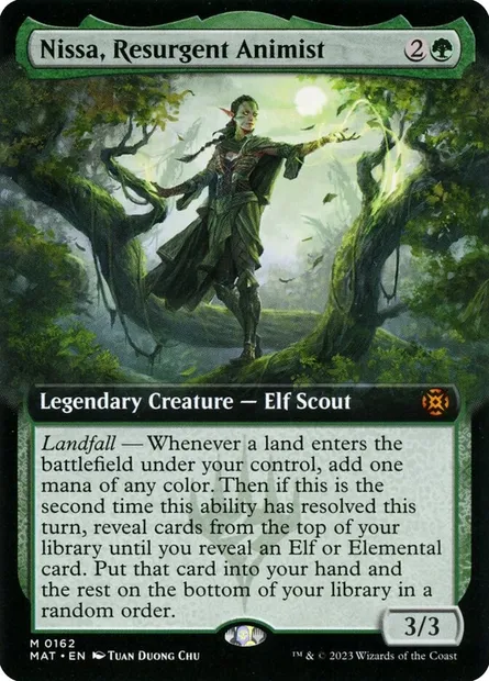 Nissa, Resurgent Animist, Magic card MAT 162 — March of the Machine: The Aftermath set