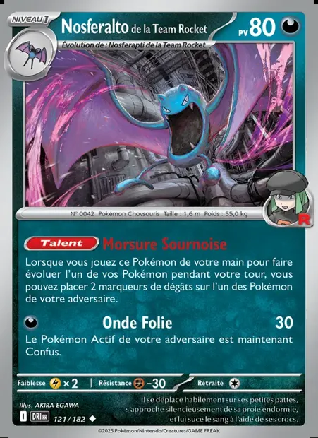 Nosferalto de la Team Rocket, carte Pokémon DRI 121 — extension Rivalités Destinées