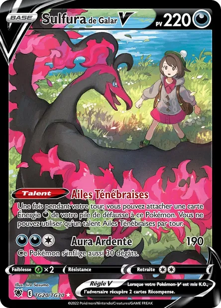 Sulfura de Galar V, carte Pokémon ASR TG20 — extension Astres Radieux