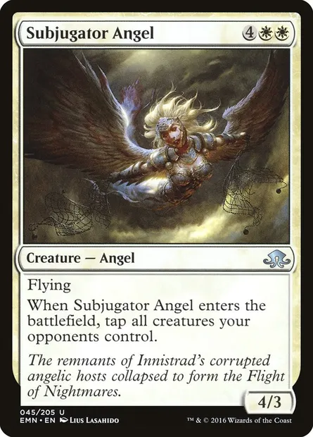 Subjugator Angel, Magic card EMN 45 — Eldritch Moon set