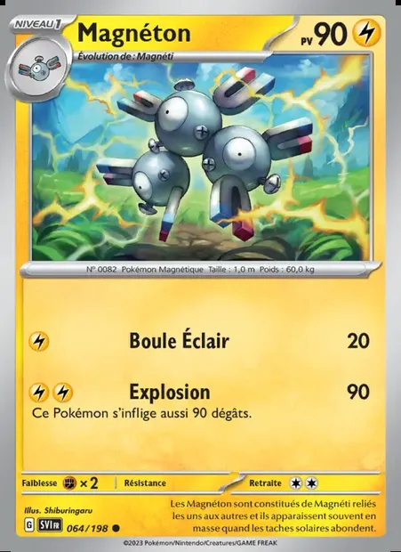 Magnéton, carte Pokémon SVI 064 — extension Écarlate et Violet