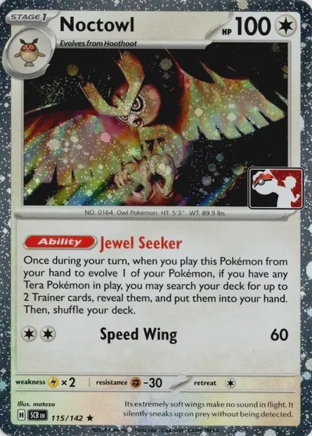 Noctowl, Pokémon card PPS 115-2 — Play! Pokémon Prize Pack Series set