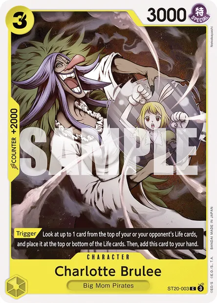 Charlotte Brulee, One Piece card ST20-003 — Yellow Charlotte Katakuri set
