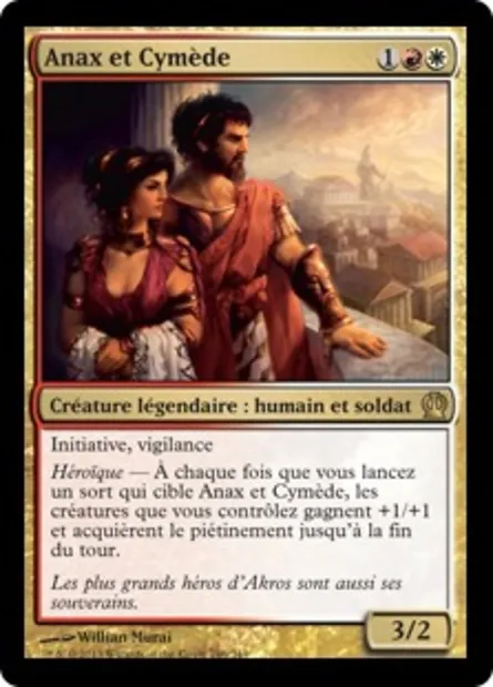 Anax et Cymède, carte Magic THS 186 — extension Theros