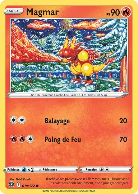 Magmar, carte Pokémon BRS 019 — extension Stars Étincelantes