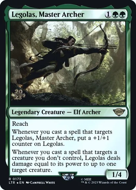 Legolas, Master Archer, Magic card PLTR 173s — Tales of Middle-earth Promos set