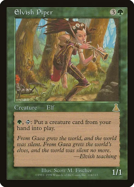 Elvish Piper, Magic card UDS 104 — Urza's Destiny set