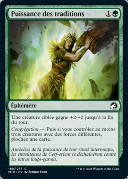 Puissance des traditions, carte Magic MID 189 — extension Innistrad : chasse de minuit