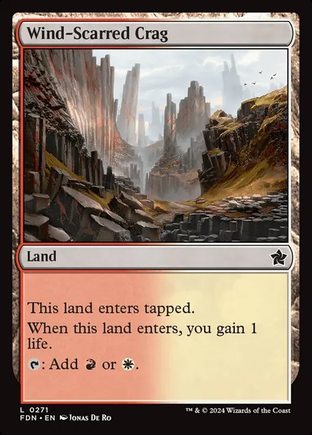 Wind-Scarred Crag, Magic card FDN 271 — Foundations set