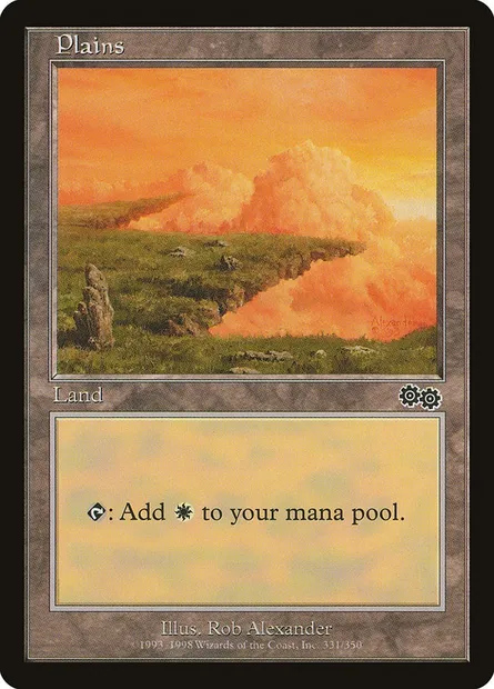 Plains, Magic card USG 331 — Urza's Saga set