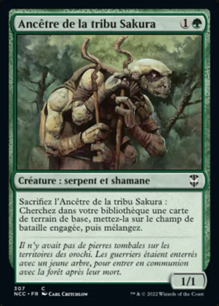 Ancêtre de la tribu Sakura, carte Magic NCC 307 — extension New Capenna Commander