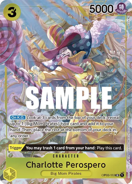 Charlotte Perospero, One Piece card OP03-113 — PILLARS OF STRENGTH set