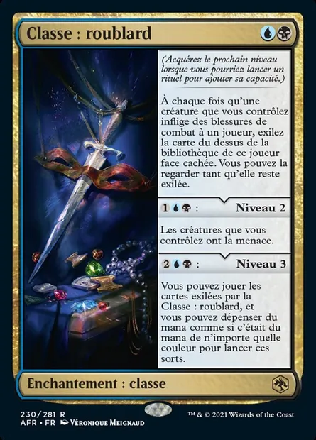 Classe : roublard, carte Magic AFR 230 — extension Forgotten Realms: Aventures dans les Royaumes Oubliés