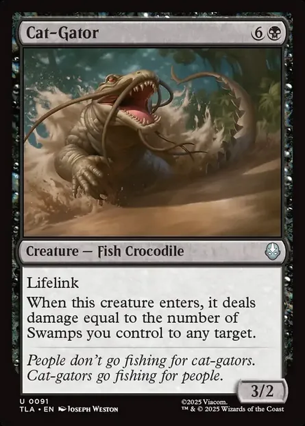 Cat-Gator, Magic card TLA 91 — Avatar: The Last Airbender set