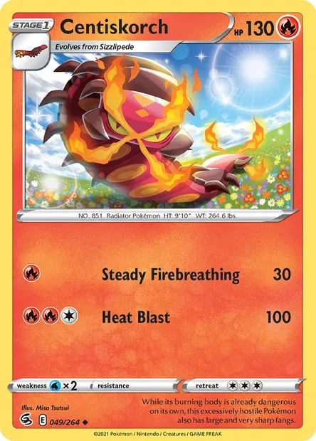 Centiskorch, Pokémon card FST 49 — Fusion Strike set