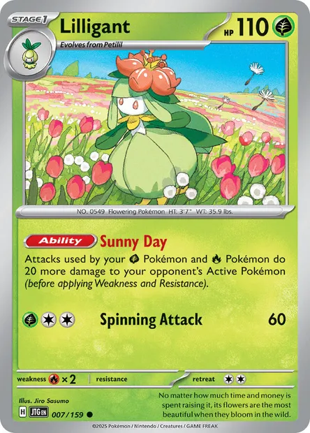 Lilligant, Pokémon card JTG 007 — Journey Together set