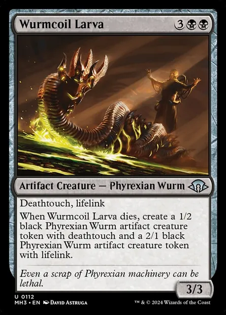 Wurmcoil Larva, Magic card MH3 112 — Modern Horizons 3 set