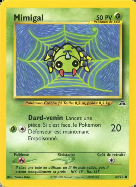 Mimigal, carte Pokémon ND 64 — extension Neo Discovery