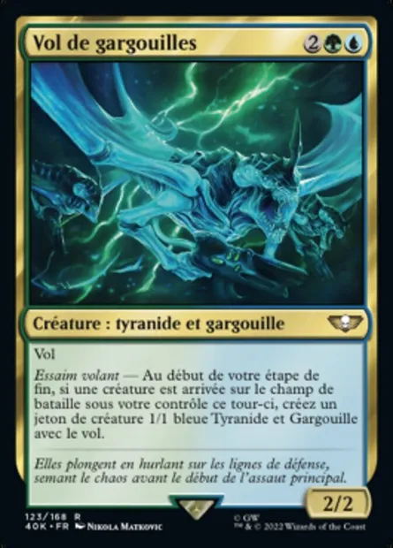 Vol de gargouilles, carte Magic 40K 123 — extension Warhammer 40,000 Commander