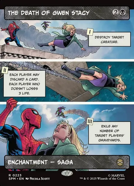 The Death of Gwen Stacy, Magic card SPM 223 — Marvel's Spider-Man set