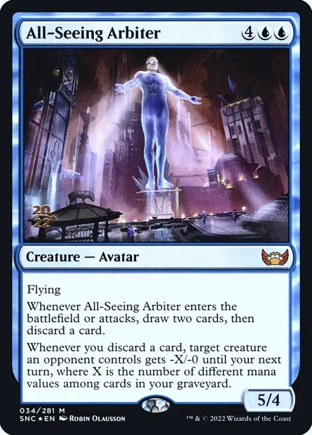 All-Seeing Arbiter, Magic card PSNC 34s — Streets of New Capenna Promos set