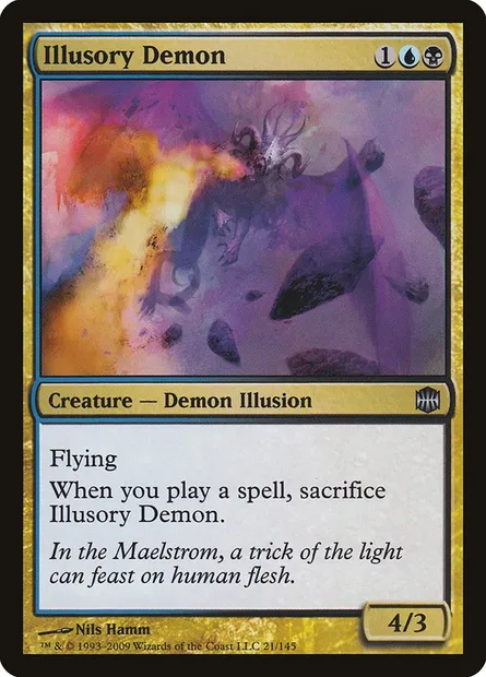 Illusory Demon, Magic card ARB 21 — Alara Reborn set