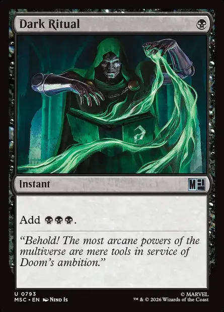 Dark Ritual, Magic card MSC 793 — Marvel Super Heroes Commander set