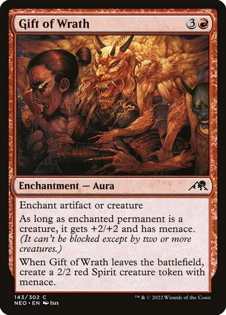 Gift of Wrath, Magic card NEO 143 — Kamigawa: Neon Dynasty set