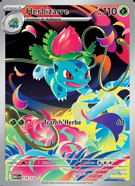 Herbizarre, carte Pokémon MEG 134 — extension Méga-Évolution