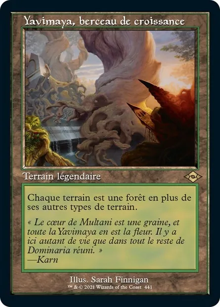 Yavimaya, berceau de croissance, carte Magic MH2 441 — extension Horizons du Modern 2