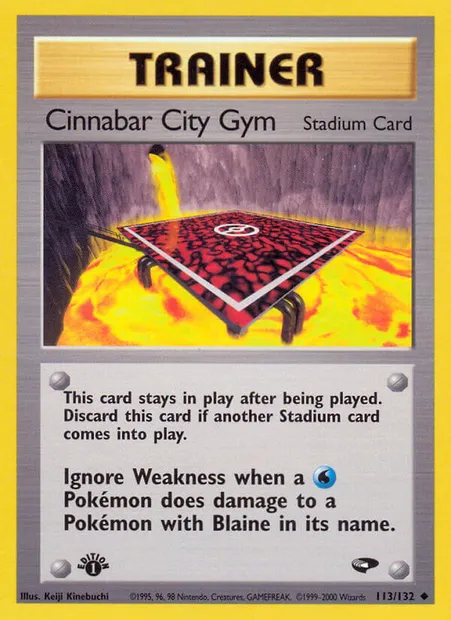 Cinnabar City Gym, carte Pokémon GC 113 — extension Gym Challenge