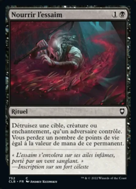 Nourrir l'essaim, carte Magic CLB 752 — extension Commander Légendes : la bataille de la Porte de Baldur